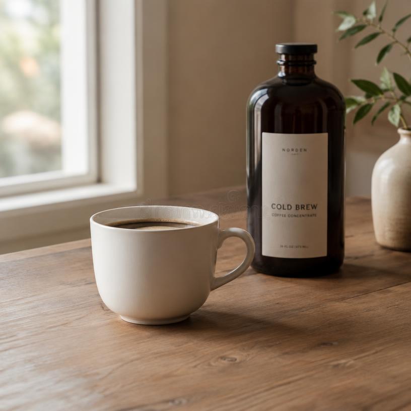 Bag of coffee beans on a counter (example image)